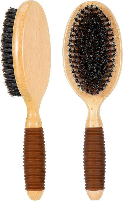 Back view of the authentic Groomage beech wood pet brush highlighting the high quality imported construction.