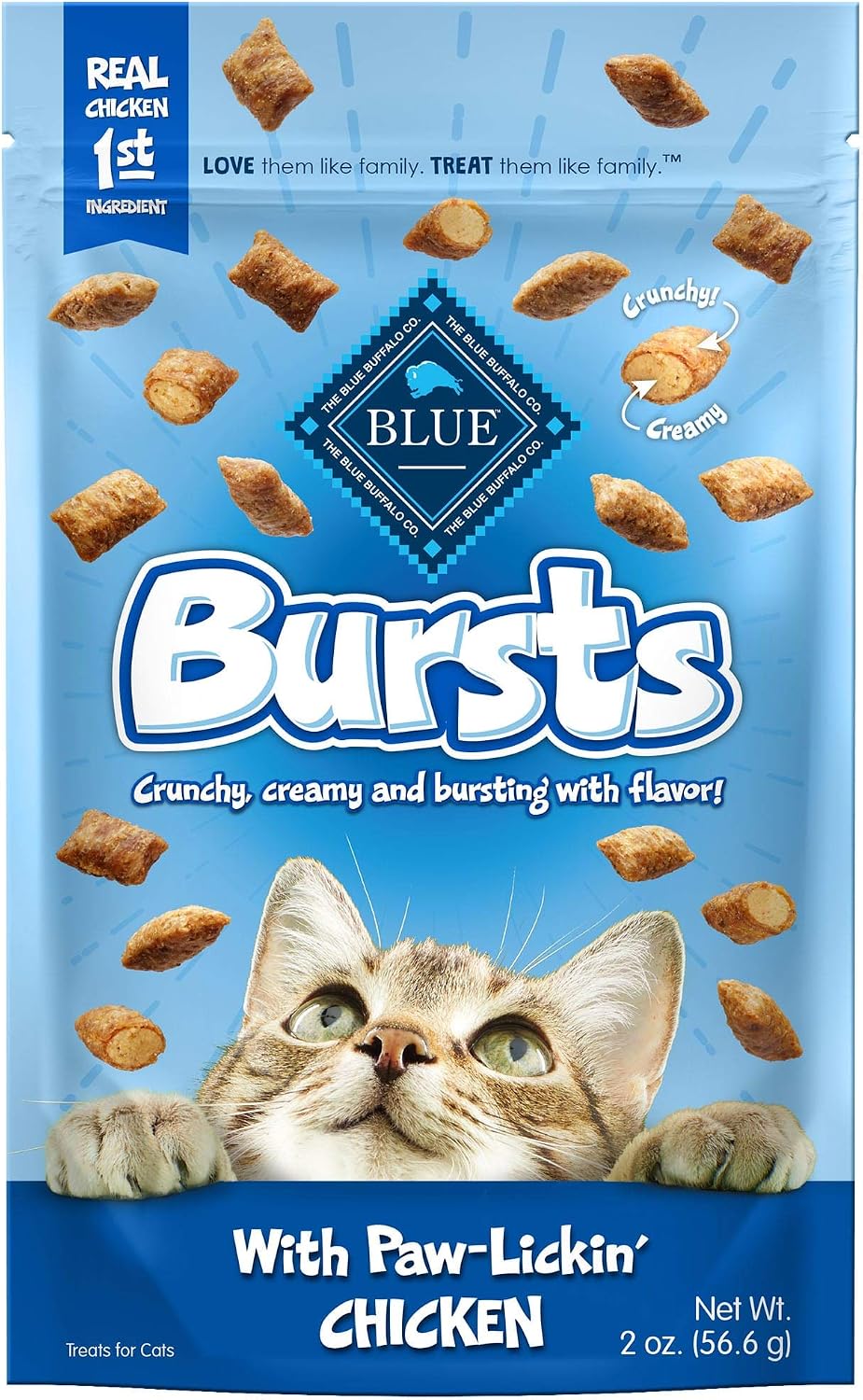 Blue Buffalo Bursts Paw-Lickin' Chicken Crunchy & Creamy Cat Treats, Great for Training, Made with Real Chicken, Natural Cat Treats Enhanced with Vitamins, Minerals & Other Nutrients, 5 oz. - Image 15