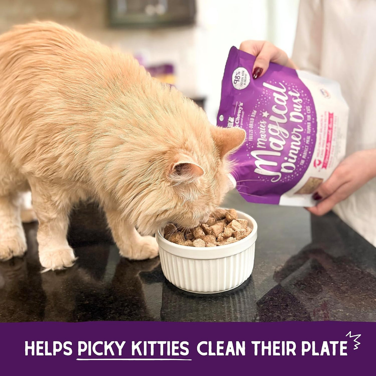 Stella & Chewy's Freeze-Dried Raw Cat & Kitten Food Topper - Magical Dinner Dust - Premium Wild-Caught Salmon & Cage-Free Chicken - Grain-Free, Protein-Rich - Perfect For Picky Eaters - 7 oz - Image 11