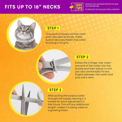 Waterproof flea collar for large cats