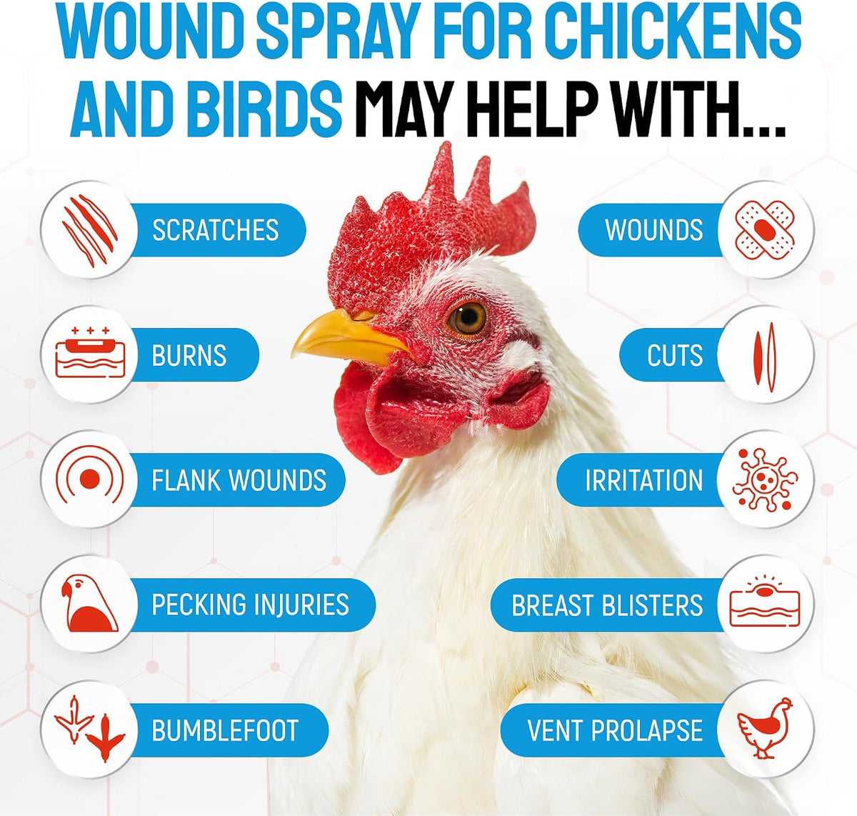 Close up of 4 fluid ounce silver spray bottle for poultry