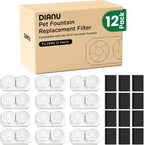 Dianu official cat water fountain replacement filters 12 pack front view