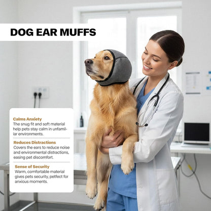 Waterproof dog ear wrap for hematoma protection during pet grooming sessions.