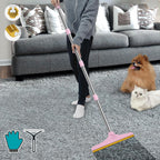 B-Land Carpet Rake for Pet Hair Removal, Reusable Pet Hair Remover with 60" Adjustable Long Handle, Carpet Scraper Broom Dog Cat Hair Remover Tool Fur Sweeper for Rugs, Mats - Image 10