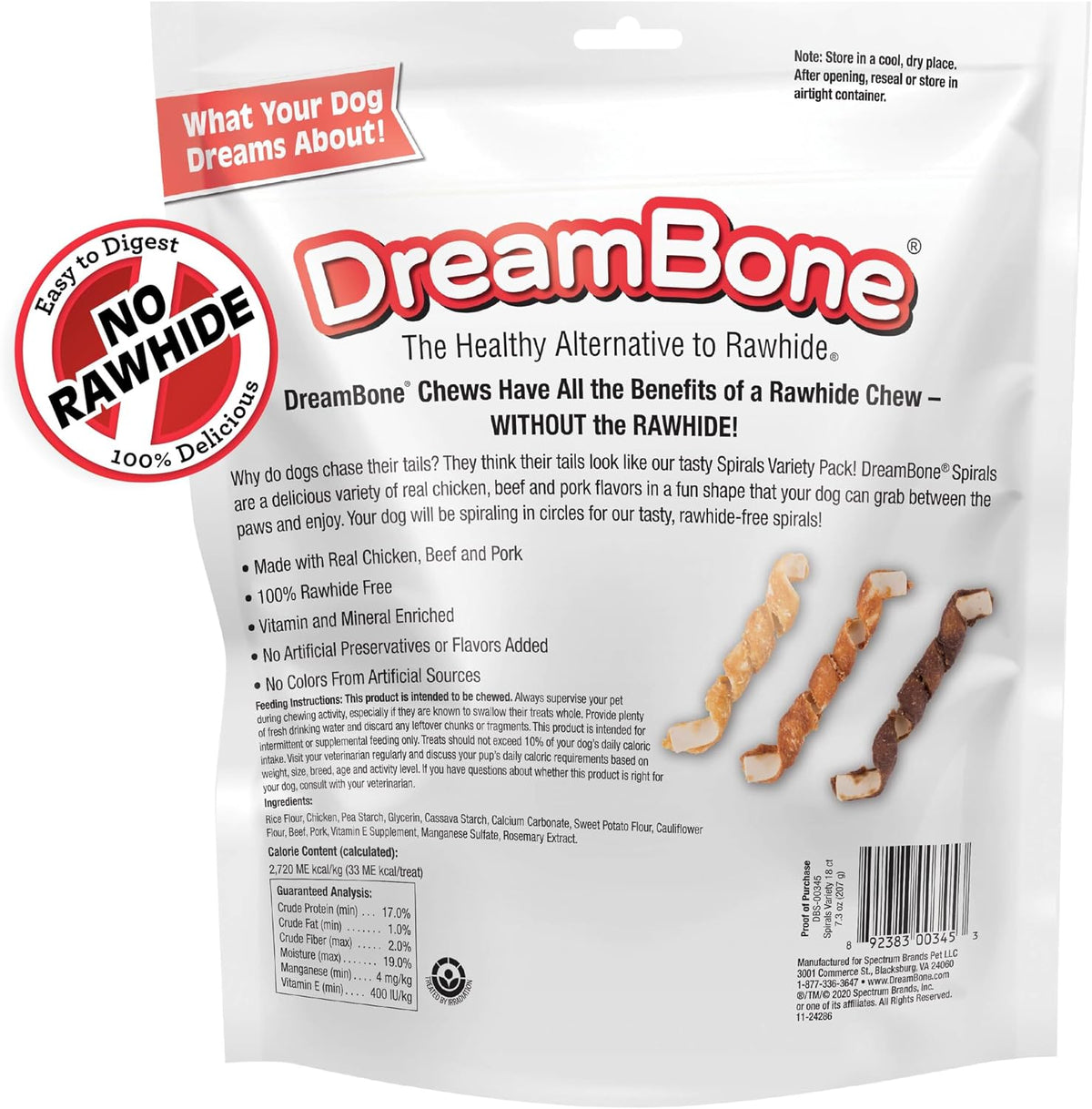 DreamBone Spirals Variety Pack Chews for Dogs, Treat Your Dog to Easy-to-Digest Rawhide-Free Chews Made with Chicken, Beef or Pork, 18 Count - Image 13