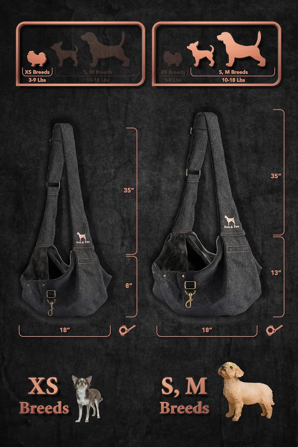 Close up of Noah and Paw dog sling safety belt and clasp
