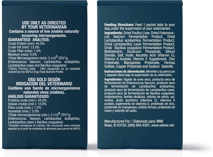 Thirty packets of authentic imported dog probiotic nutritional supplement display