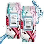 Body Prescriptions Retinol Facial Cleansing Wipes 2 pack front view