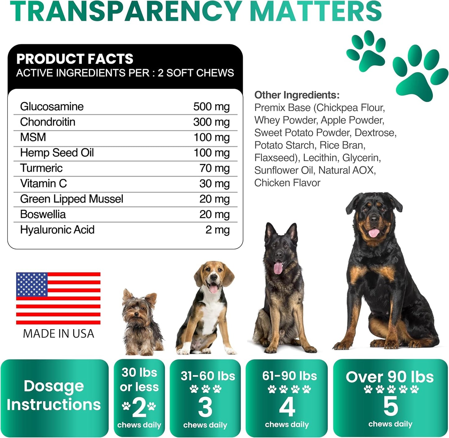 Furaland dog supplement jar showing 12 ounce product weight