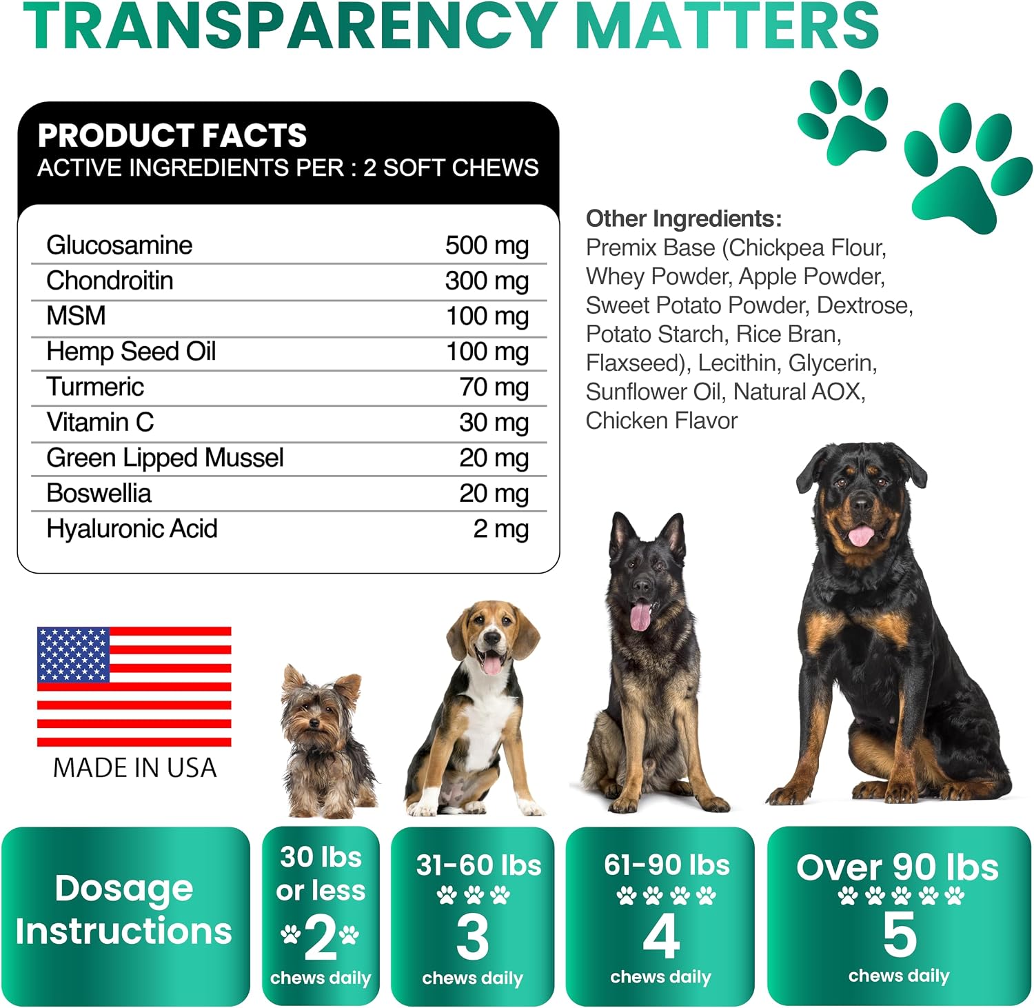 Furaland dog supplement jar showing 12 ounce product weight