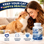 Authentic USA pet supplement bottle for feline digestive comfort