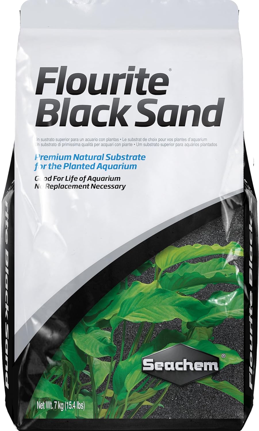Seachem Flourite Black Sand 7 Kilograms front view packaging