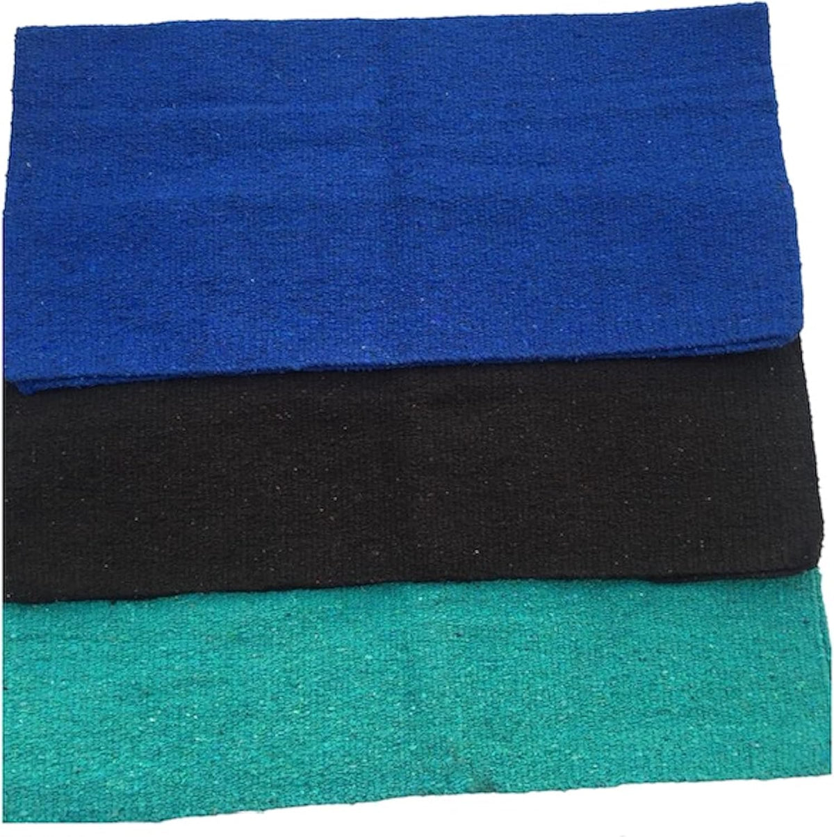 Majestic Ally turquoise premium acrylic horse saddle blanket back view texture details