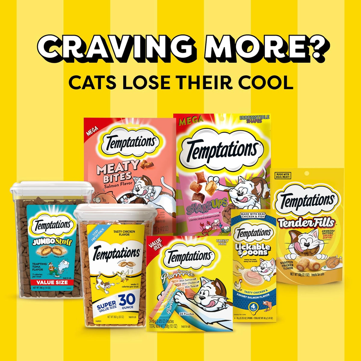 Temptations Cat Treats Classic Crunchy and Soft Cat Treats, Tasty Chicken Flavor, 30 oz. Tub - Image 13
