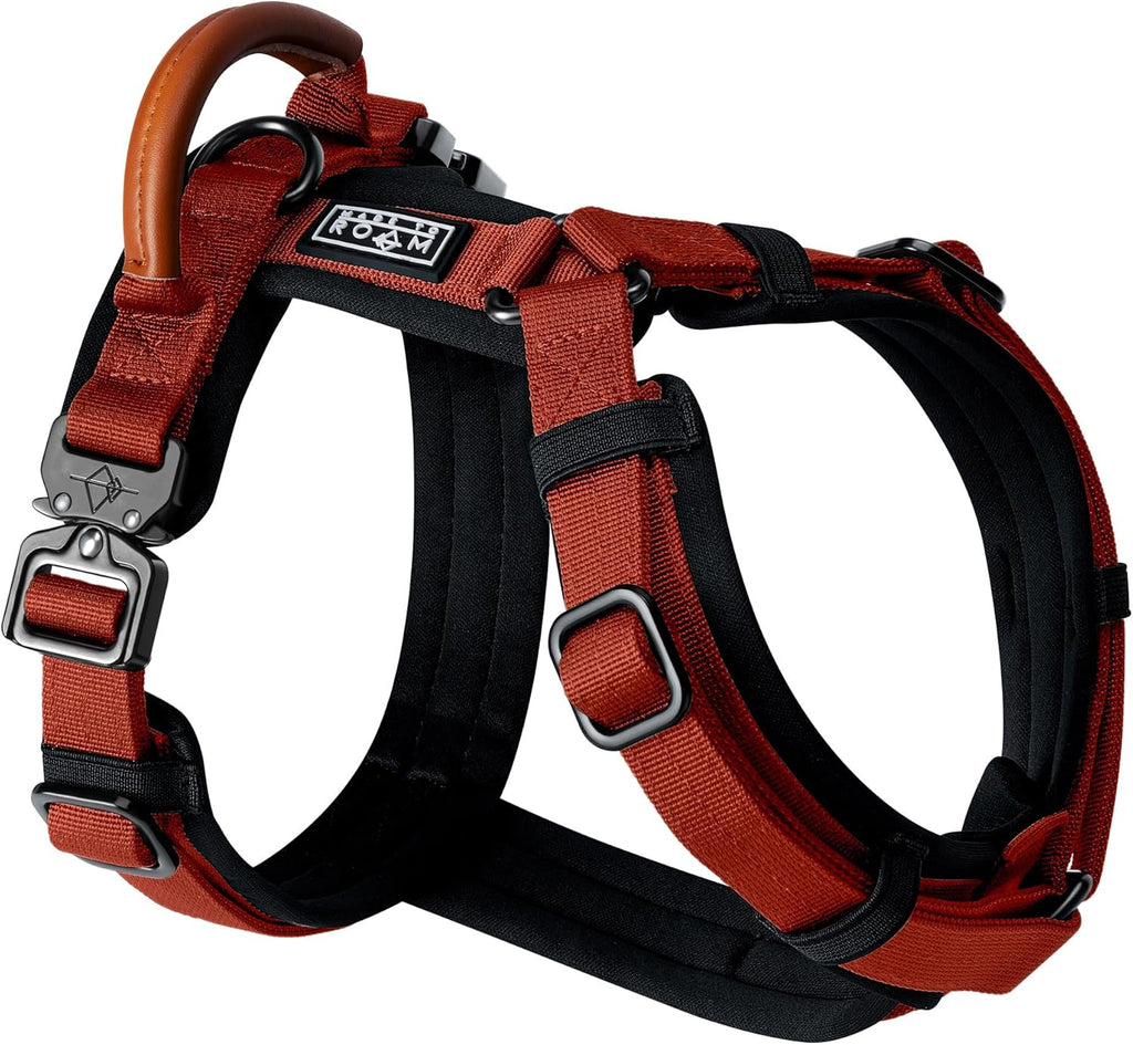 MADE TO ROAM Premium Explorer Harness - Y-Shaped Dog Harness with Adjustable Durable Nylon, Soft Padding, Metal Buckles and Leather Handle for Small, Medium, Large Dogs (Vermont Weekends, Size 4) - Image 13