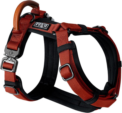 MADE TO ROAM Premium Explorer Harness - Y-Shaped Dog Harness with Adjustable Durable Nylon, Soft Padding, Metal Buckles and Leather Handle for Small, Medium, Large Dogs (Vermont Weekends, Size 4) - Image 13