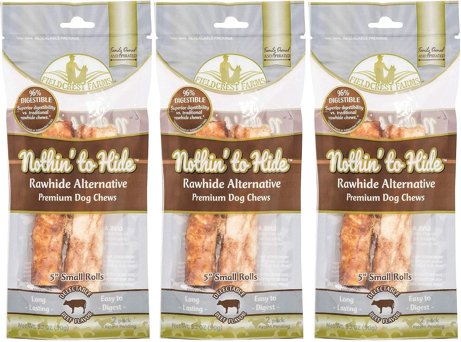 Fieldcrest Farms chicken flavored highly digestible pet chews ingredients list