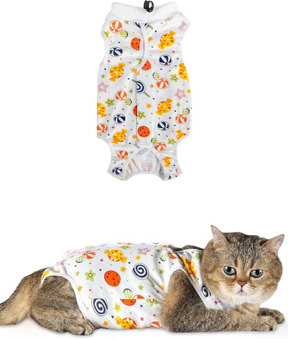 ANWA 2 Pack Cat Recovery Suit - Breathable Cat Onesie for Cats After Surgery Female, Kitten Surgery Recovery Suit Female Abdominal Wounds - Image 9