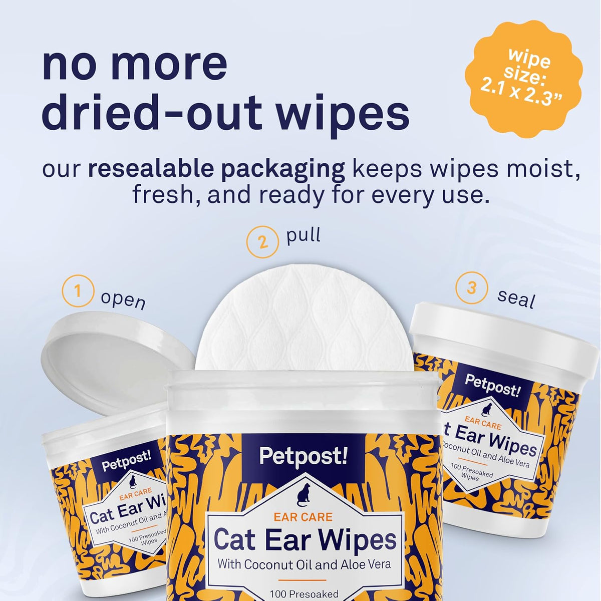Petpost product container with natural coconut oil and aloe highlights