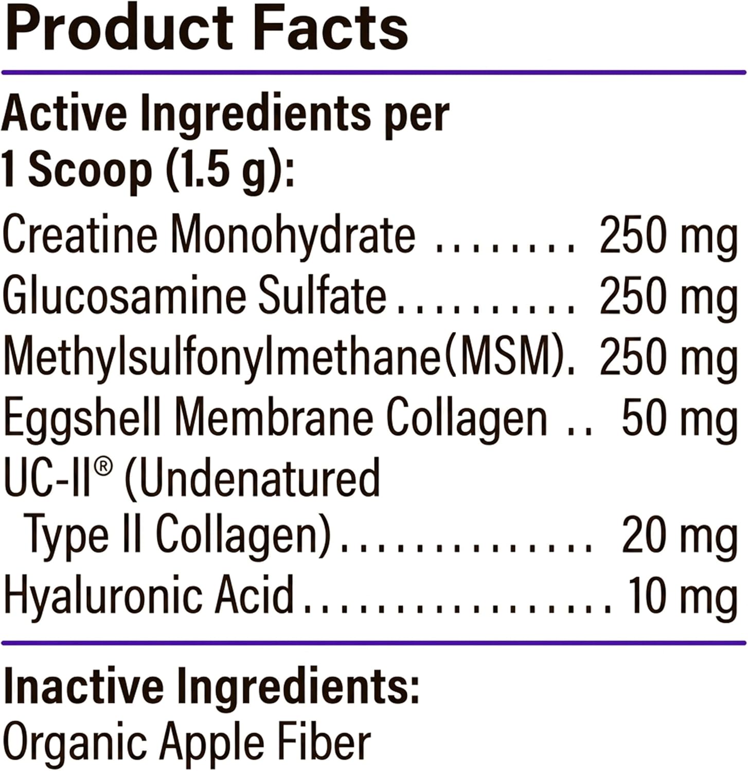 Proactive Paws Mobility Matrix powder packaging label