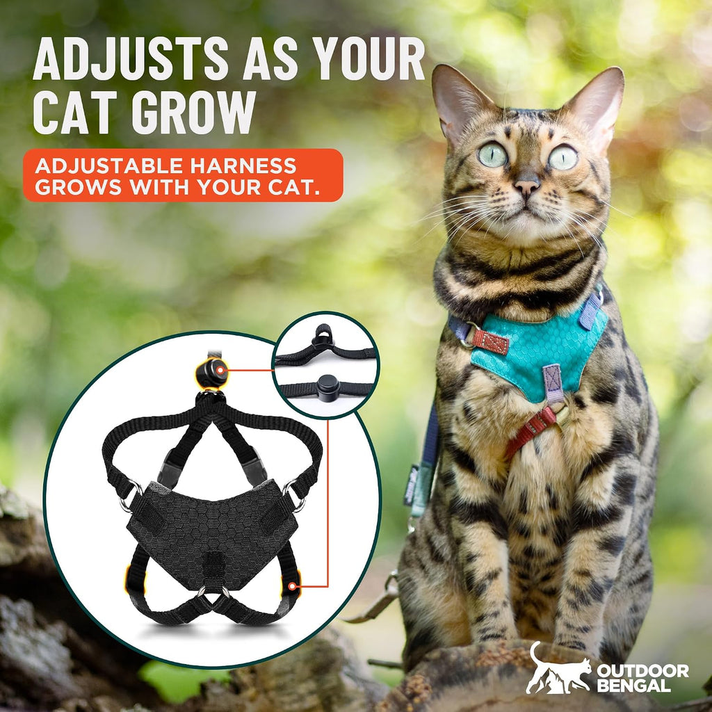 Houdini(TM) Escape Proof Cat Harness and Leash (Black, M/L) - Image 9