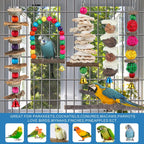 Bird Perch Bird Toys Parakeet Toys,Bird Cage Accessories Wooden Chew Toys Perch Stand for Parrot Conure Cockatiel Lovebird Parrotlet Budgie Finches and Other Small to Medium Sized Birds - Image 5