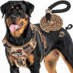 Beebiepet Heavy Duty Tactical Dog Harness for Small Dogs, No Pull Adjustable Pet Harness Reflective Service Training Easy Control Pet Vest Military K9 Working Dog Harnesses- Large, Brown - Image 11