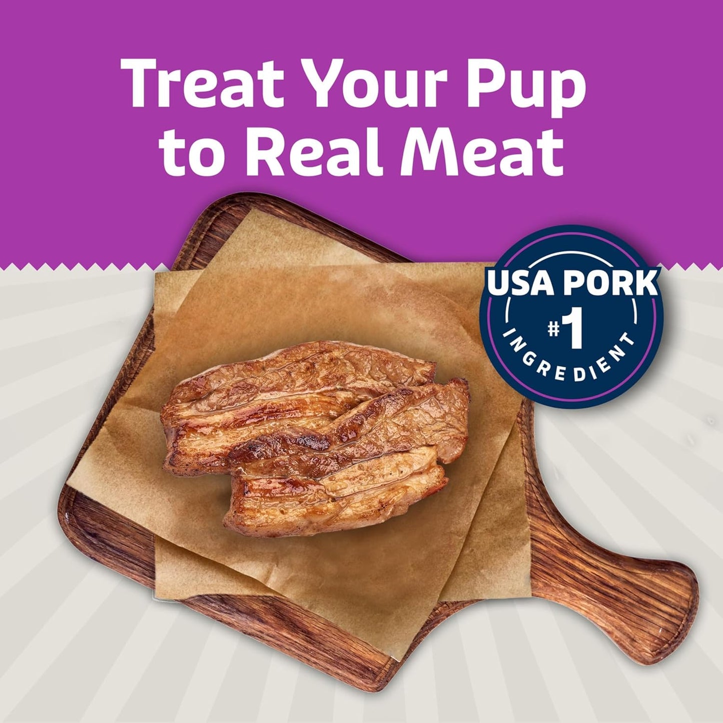 Soft Moist Bacon Style Dog Strips Training Treats Texture Close Up