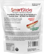 SmartBones dog chews pack highlighting the real chicken and vegetable ingredients.
