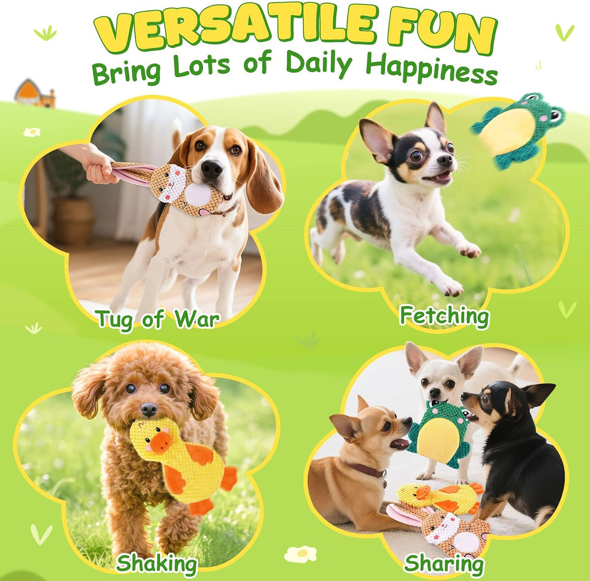 XIUGOAL boredom relief puppy toys safe stuffing free design being held