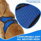 Copatchy adjustable mesh dog harness side profile