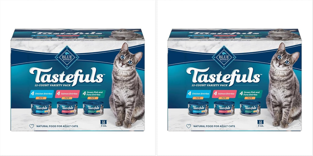 Blue Buffalo Tastefuls Flaked Adult Wet Cat Food Variety Pack (Tuna, Chicken, Fish & Shrimp), Natural Ingredients Enhanced with Vitamins, Minerals & Other Nutrients, 5.5-oz. Each (24 Cans) - Image 11
