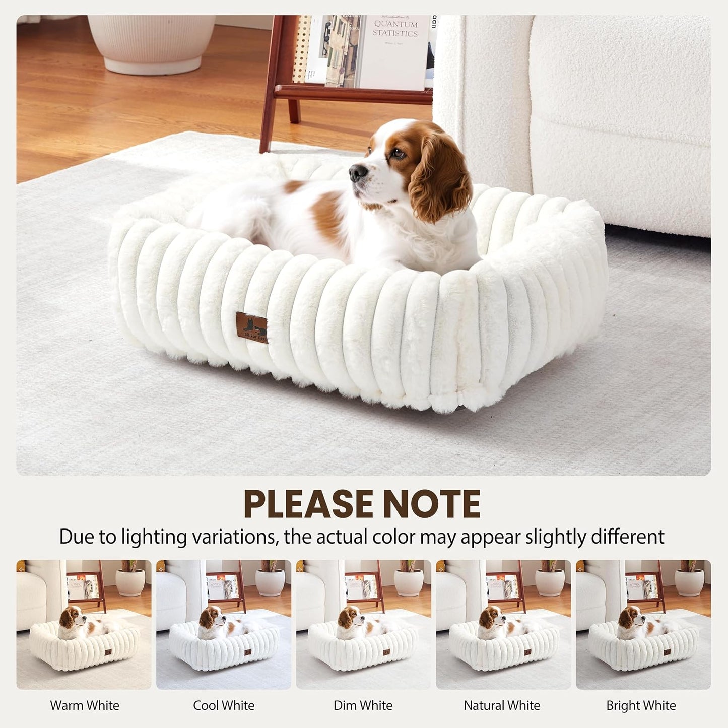 Small dog sleeping comfortably on Warmrest orthopaedic sofa