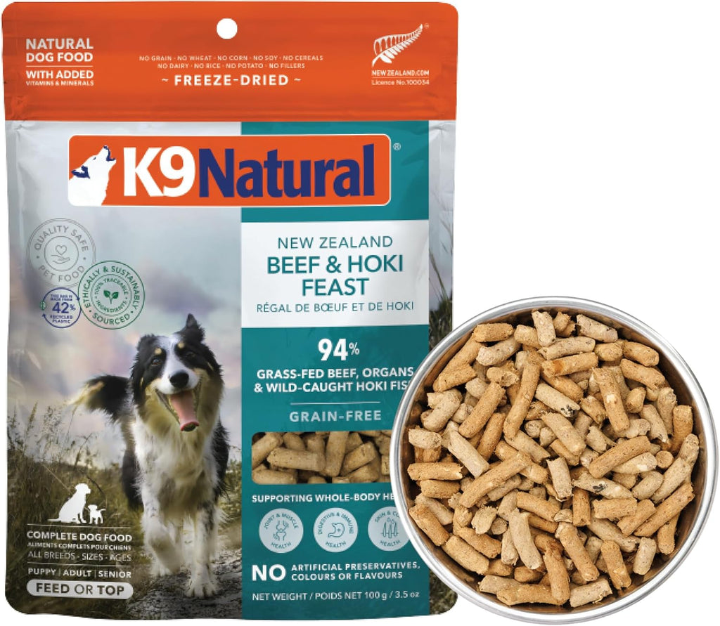 K9 Natural Beef Freeze Dried Dog Food, High-Meat Natural Complete Meal or Meal Toppers for Dogs, Grass-Fed Beef from New Zealand, Grain-Free, GMO-Free, Complete & Balanced Nutrition, 17.6oz - Image 9