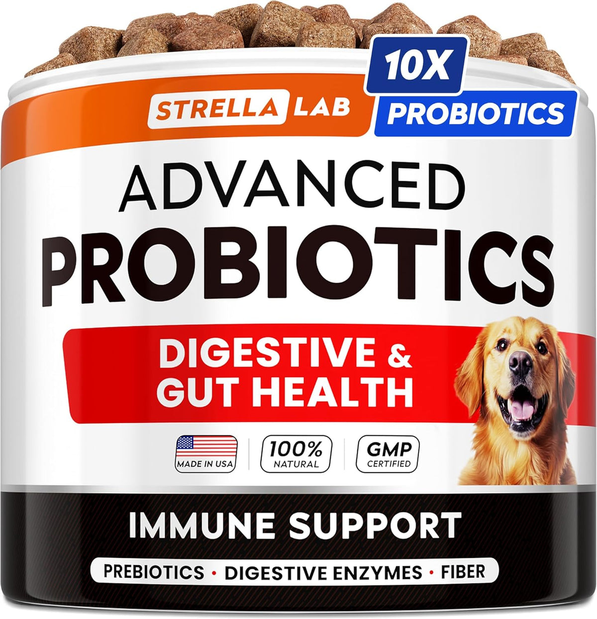 STRELLALAB Anal Gland Support Chews - Scoot Treatment - Digestive Enzymes, Prebiotics & Fiber Supplement for Dogs Digestion & Gut Health. Proprietary Blend of Beet, Psyllium, Dandelion & Pumpkin 120Ct - Image 12