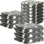 Tegeme 12 Pcs Pet Blankets 23 x 16 Inch Soft Fluffy Fleece Dog Cat Warm Paw Print Pattern Blankets Flannel Throw for Pets Dog Puppy Cat(Gray) - Image 12