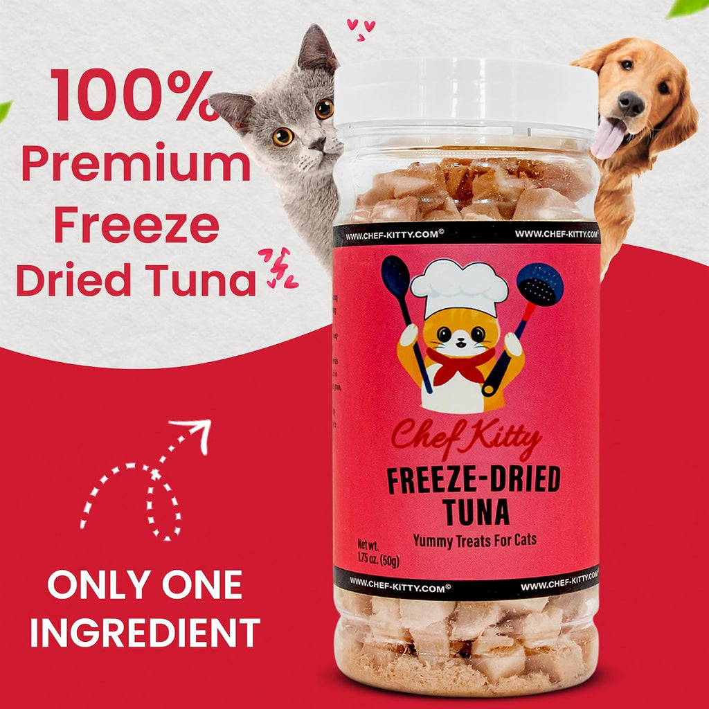Chef Kitty single ingredient wild caught tuna pet treats packaging