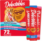 Delectables Squeeze Up Seafood Variety Pack, Creamy Squeezable Puree, Lickable Wet Cat Treats, Grain Free, No Added Fillers, No by-Products, No Added Preservatives, 0.5 Ounces Tube, 54 Tubes Total - Image 11