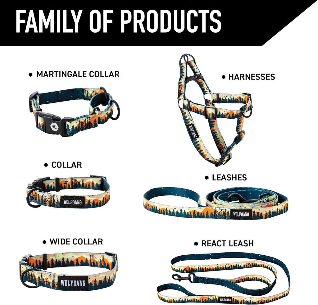 Large escape proof martingale dog collar by Wolfgang Man and Beast for active pets