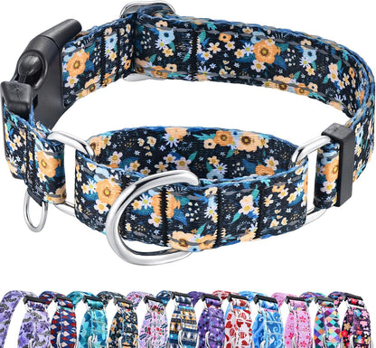 Reflective Martingale Collar for Dogs with Quick Release Buckle No Pull Training Dog Collars (Colorful Geometric, Medium) - Image 15