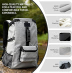 TOPDADA pet backpack carrier featuring breathable mesh panel and padded shoulder straps