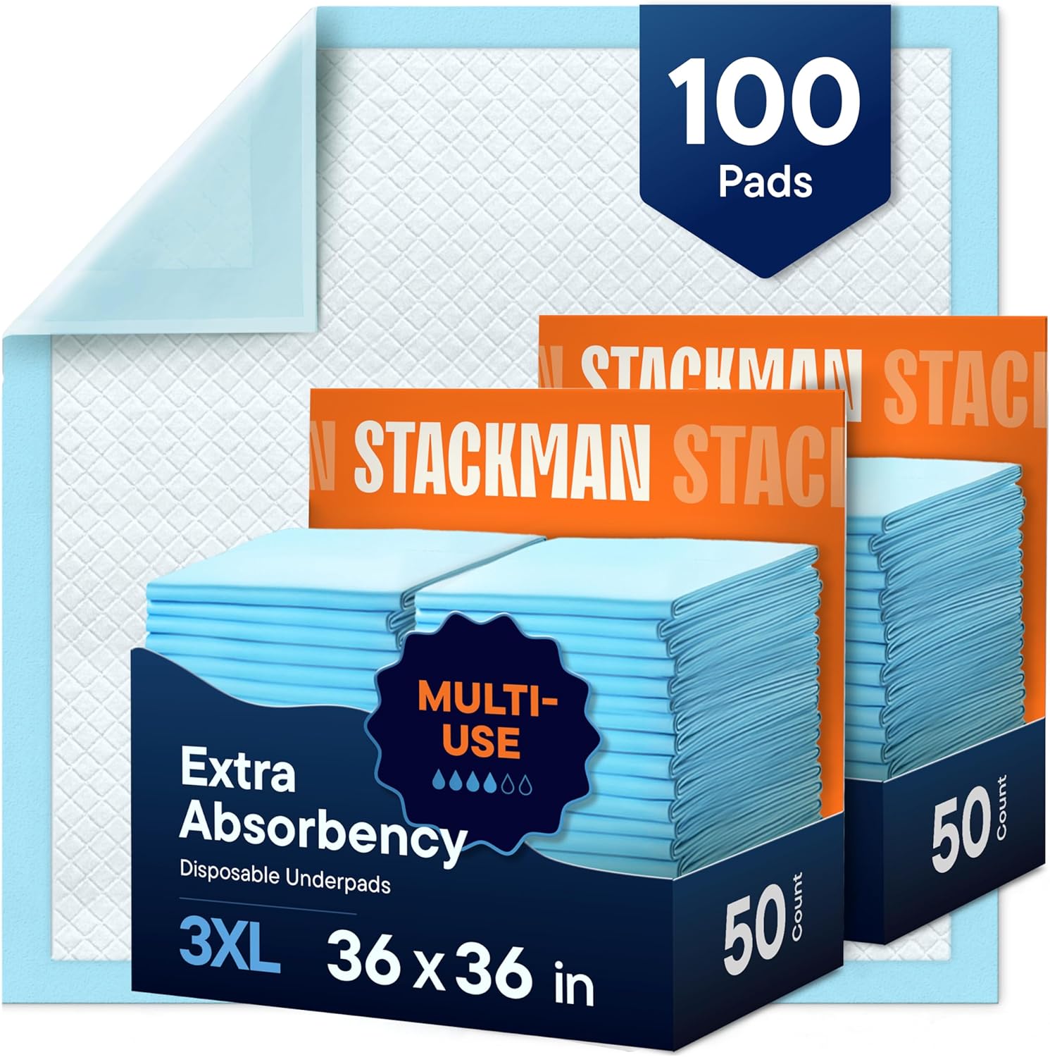 Stack Man Chucks Pads 100 pack front view