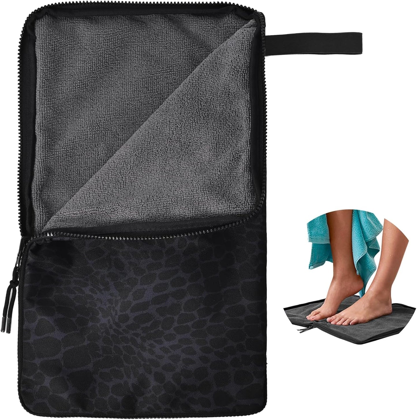 Ultac waterproof wet dry bag with embedded towel front view