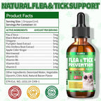 Flea & Tick Support for Cats - Natural Herbal Drops with Multivitamin - Fleas and Ticks Comfort Formula for Cat All Breeds & Ages - Bacon Flavor - Image 9