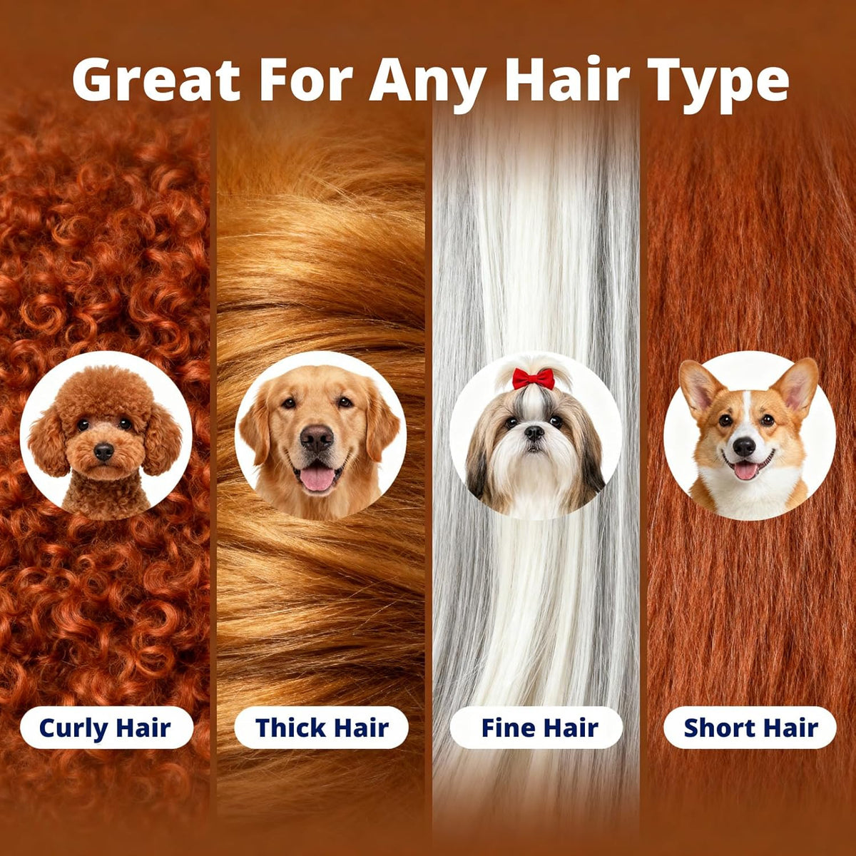 Heusom low noise pet shaver kit including brush and charging cable