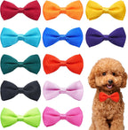 PET SHOW Twelve Colors Small Dog Collar Bow Ties front view showing assorted pack