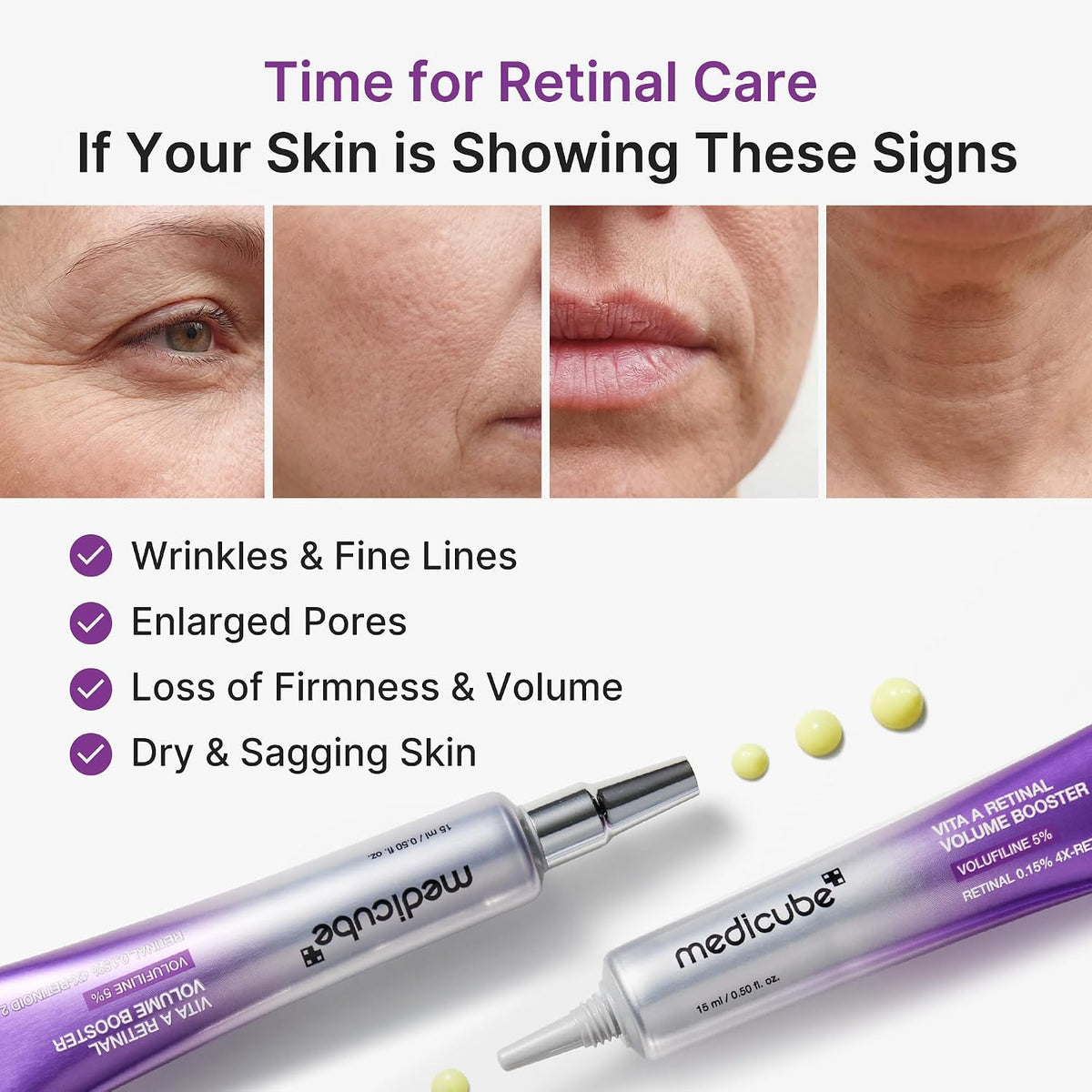 medicube Vita A Retinal Volume Booster Serum, with Volufiline, 4X-Retinoid - Image 3