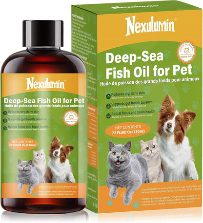 Salmon Oil for Dogs and Cats - Natural Omega-3 - Skin and Coat Care - Liquid Pet Food Supplement - Provides Fatty Acids for Joint Function - (230ml/1 Bottle) - Image 10