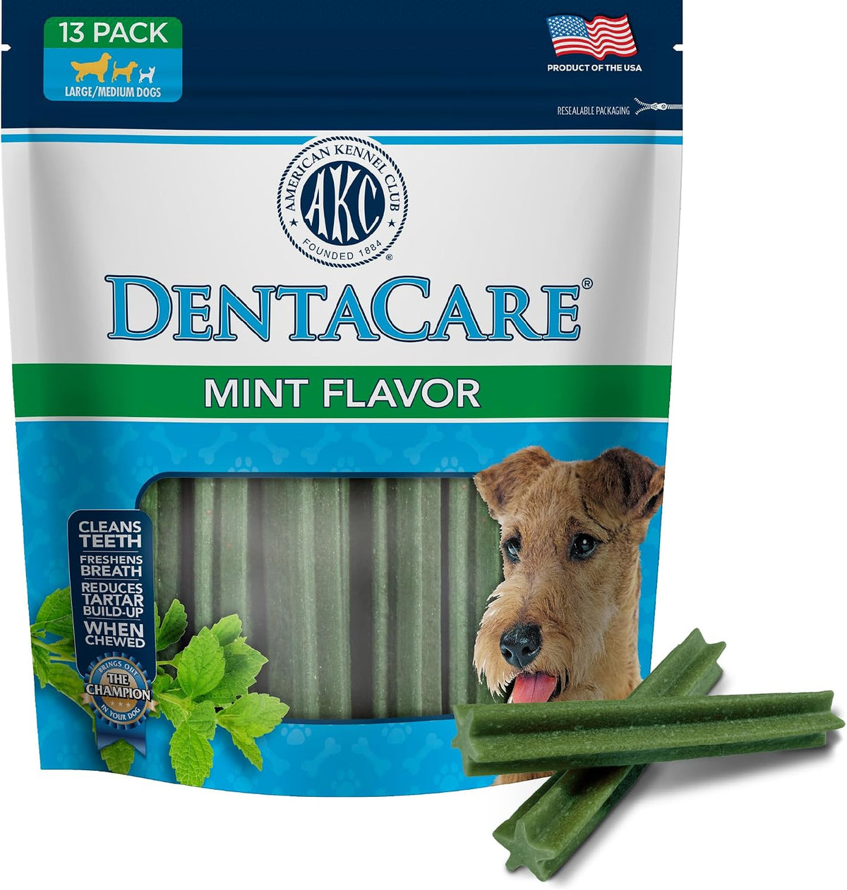 American Kennel Club Dentacare Large Breed Peanut Flavored Dental Dog Treats, Naturally Flavored, 15 Count - Image 14