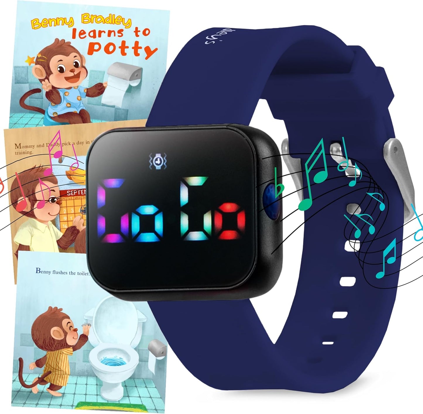 Benny Bradley's Potty Training Watch V4 navy front view